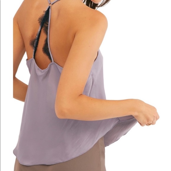 FREE PEOPLE Starlight Cami Silver Mauve Lavender - Picture 2 of 6